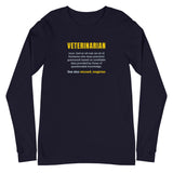 Veterinarian Definition Unisex Premium Long Sleeve T-Shirt-Unisex Long Sleeve Shirt | Bella + Canvas 3501-I love Veterinary