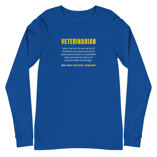 Veterinarian Definition Unisex Premium Long Sleeve T-Shirt-Unisex Long Sleeve Shirt | Bella + Canvas 3501-I love Veterinary