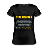 Veterinarian Definition Women's V-Neck T-Shirt-Women's V-Neck T-Shirt | Fruit of the Loom L39VR-I love Veterinary