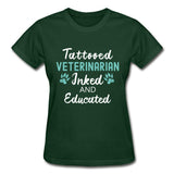 Veterinarian- Inked and Educated Gildan Ultra Cotton Ladies T-Shirt-Ultra Cotton Ladies T-Shirt | Gildan G200L-I love Veterinary