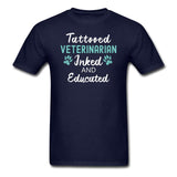 Veterinarian- Inked and Educated Unisex T-shirt-Unisex Classic T-Shirt | Fruit of the Loom 3930-I love Veterinary