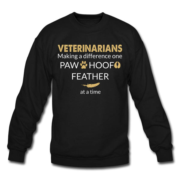Veterinarian- Making a Difference Crewneck Sweatshirt-Unisex Crewneck Sweatshirt | Gildan 18000-I love Veterinary