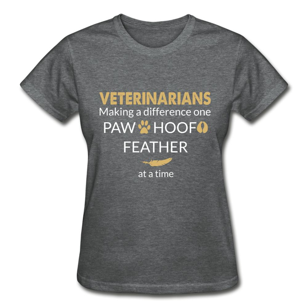 Veterinarian- Making a Difference Gildan Ultra Cotton Ladies T-Shirt-Ultra Cotton Ladies T-Shirt | Gildan G200L-I love Veterinary