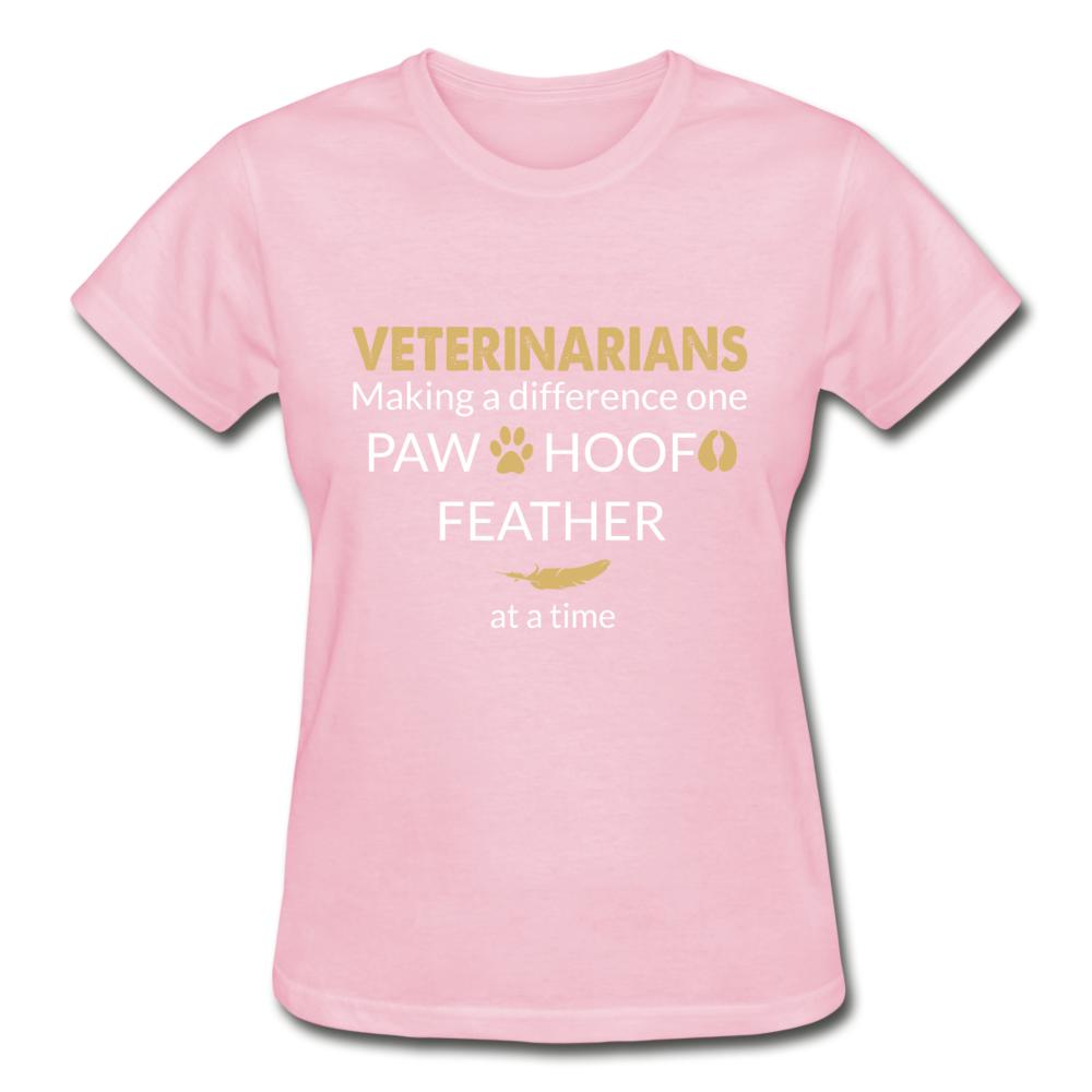 Veterinarian- Making a Difference Gildan Ultra Cotton Ladies T-Shirt-Ultra Cotton Ladies T-Shirt | Gildan G200L-I love Veterinary