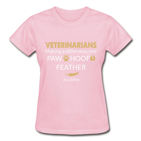 Veterinarian- Making a Difference Gildan Ultra Cotton Ladies T-Shirt-Ultra Cotton Ladies T-Shirt | Gildan G200L-I love Veterinary