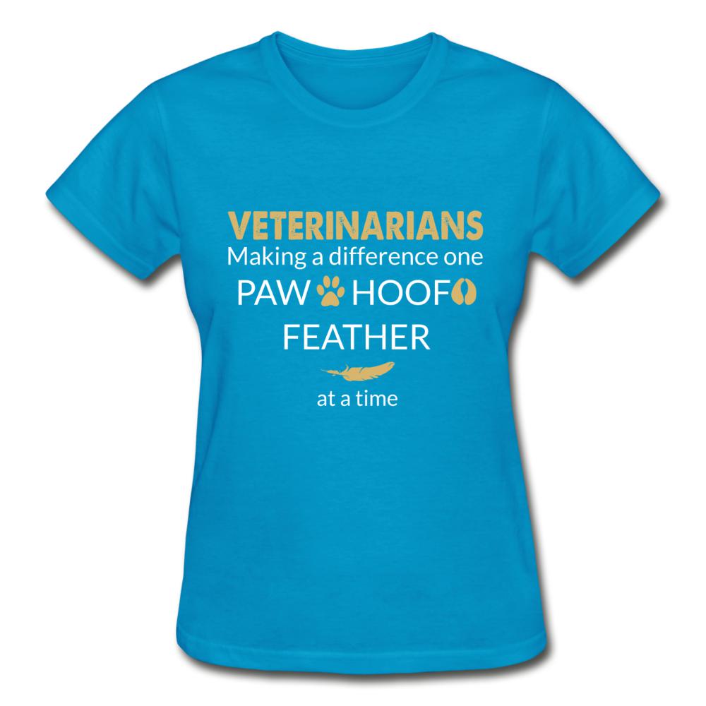 Veterinarian- Making a Difference Gildan Ultra Cotton Ladies T-Shirt-Ultra Cotton Ladies T-Shirt | Gildan G200L-I love Veterinary