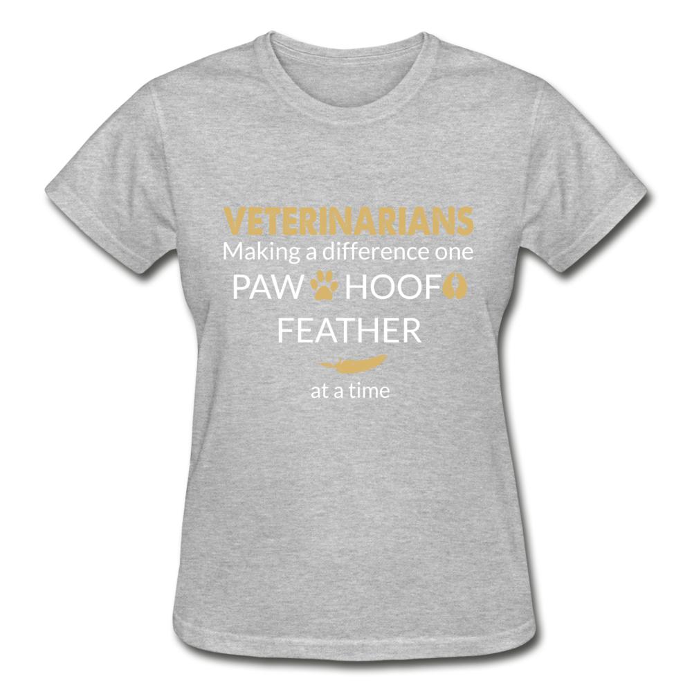 Veterinarian- Making a Difference Gildan Ultra Cotton Ladies T-Shirt-Ultra Cotton Ladies T-Shirt | Gildan G200L-I love Veterinary