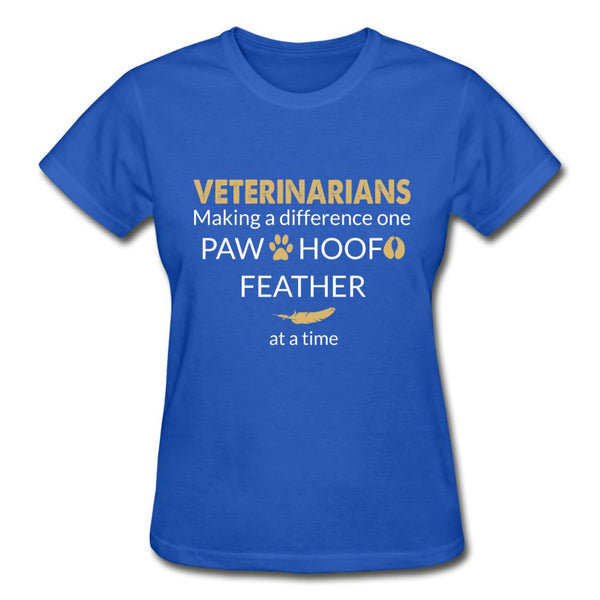 Veterinarian- Making a Difference Gildan Ultra Cotton Ladies T-Shirt-Ultra Cotton Ladies T-Shirt | Gildan G200L-I love Veterinary