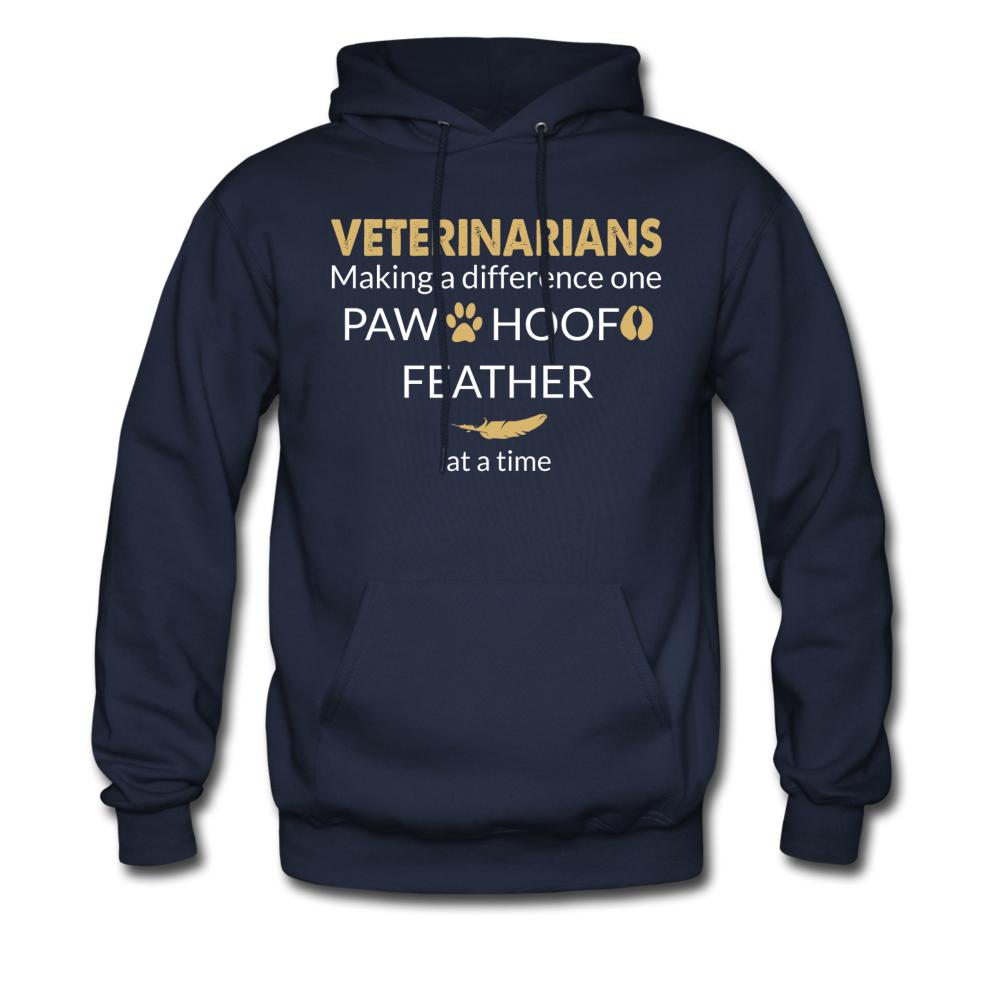 Veterinarian Making a Difference Unisex Hoodie-Men's Hoodie | Hanes P170-I love Veterinary