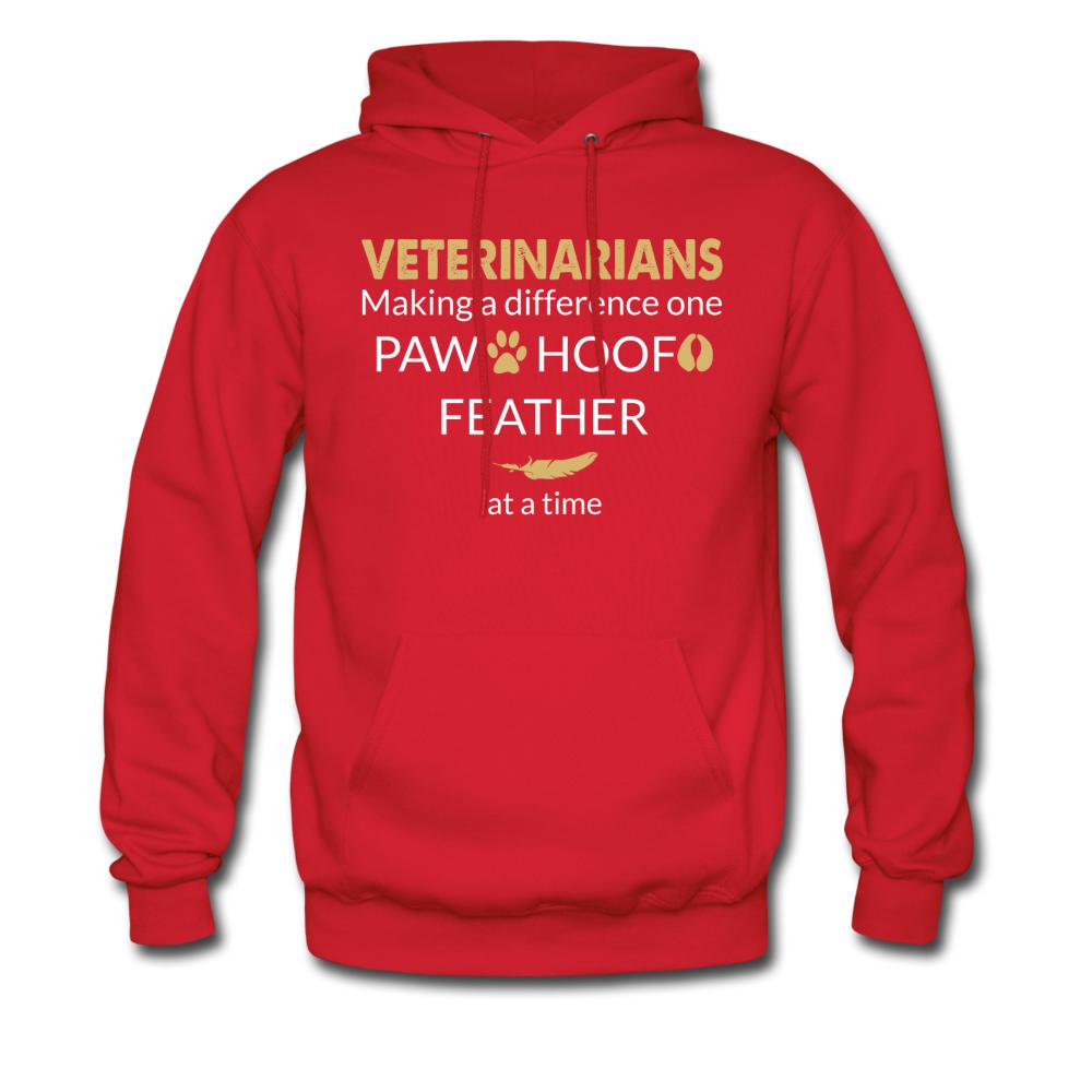 Veterinarian Making a Difference Unisex Hoodie-Men's Hoodie | Hanes P170-I love Veterinary