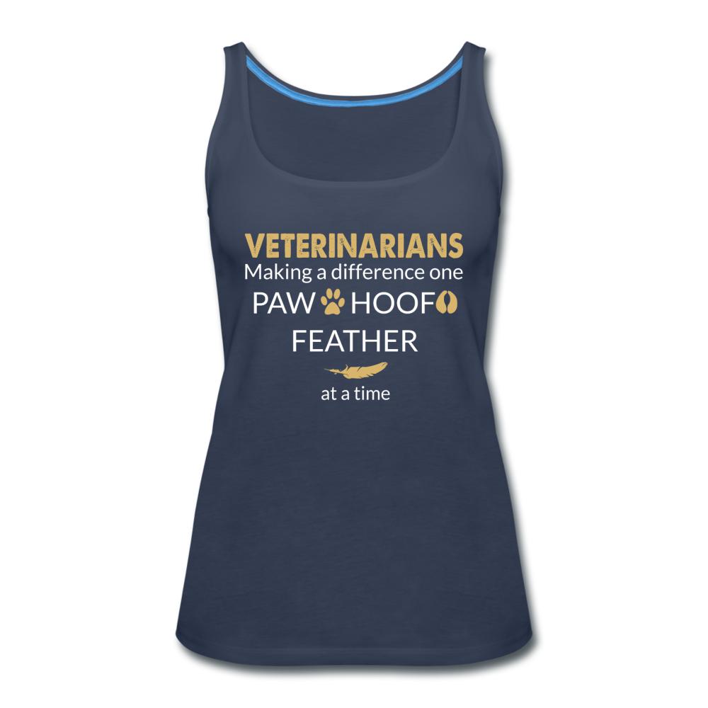Veterinarian- Making a Difference Women's Tank Top-Women’s Premium Tank Top | Spreadshirt 917-I love Veterinary