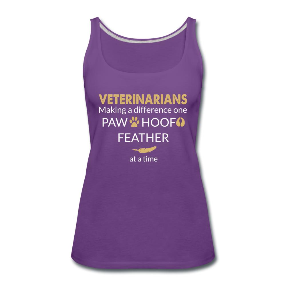 Veterinarian- Making a Difference Women's Tank Top-Women’s Premium Tank Top | Spreadshirt 917-I love Veterinary