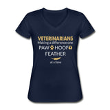 Veterinarian- Making a Difference Women's V-Neck T-Shirt-Women's V-Neck T-Shirt | Fruit of the Loom L39VR-I love Veterinary
