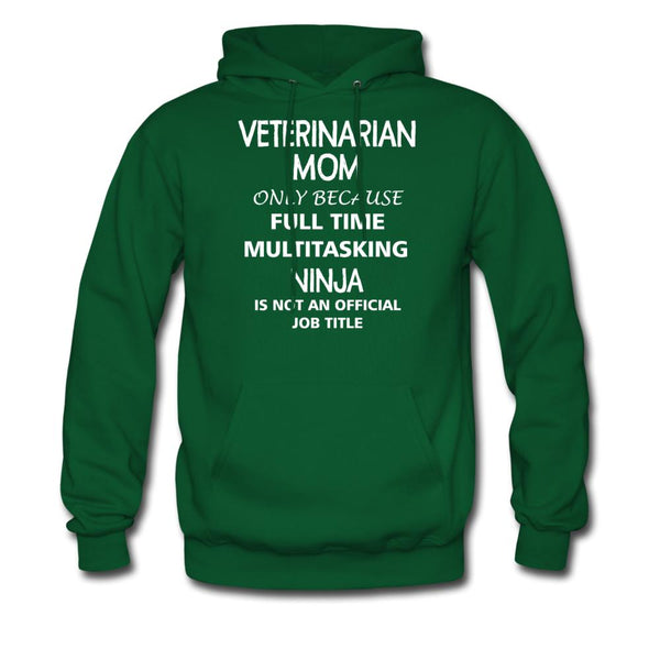 Veterinarian Mom Ninja Unisex Hoodie-Men's Hoodie | Hanes P170-I love Veterinary