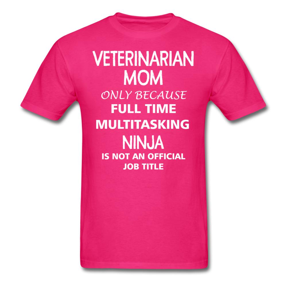 Veterinarian Mom Ninja Unisex T-shirt-Unisex Classic T-Shirt | Fruit of the Loom 3930-I love Veterinary