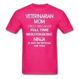Veterinarian Mom Ninja Unisex T-shirt-Unisex Classic T-Shirt | Fruit of the Loom 3930-I love Veterinary