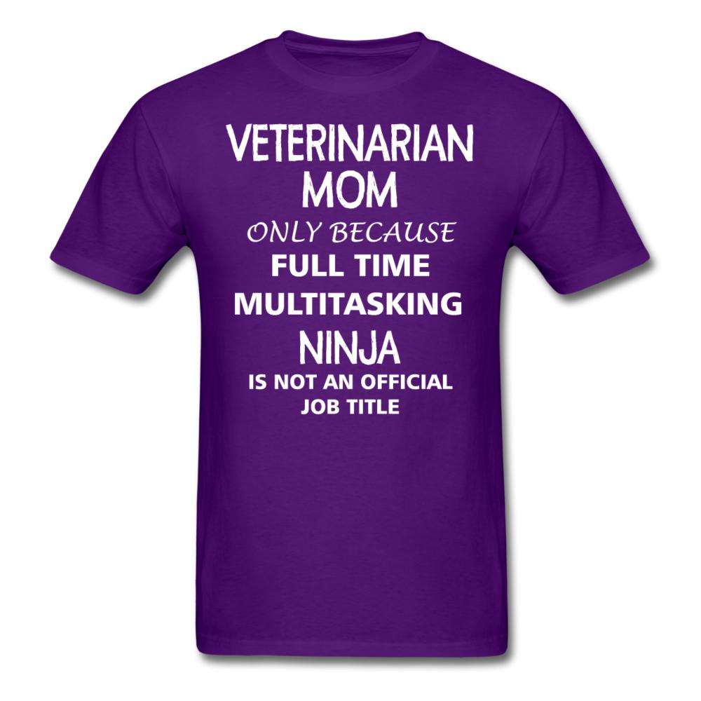 Veterinarian Mom Ninja Unisex T-shirt-Unisex Classic T-Shirt | Fruit of the Loom 3930-I love Veterinary