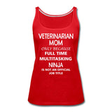 Veterinarian Mom Ninja Women's Tank Top-Women’s Premium Tank Top | Spreadshirt 917-I love Veterinary