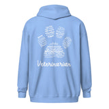 Veterinarian - Paw Print Unisex Zip Hoodie-Unisex Zip Hoodie | Gildan 18600-I love Veterinary