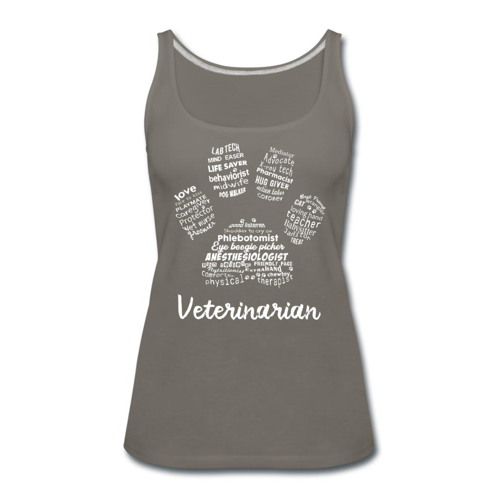 Veterinarian Paw Print Women's Tank Top-Women’s Premium Tank Top | Spreadshirt 917-I love Veterinary