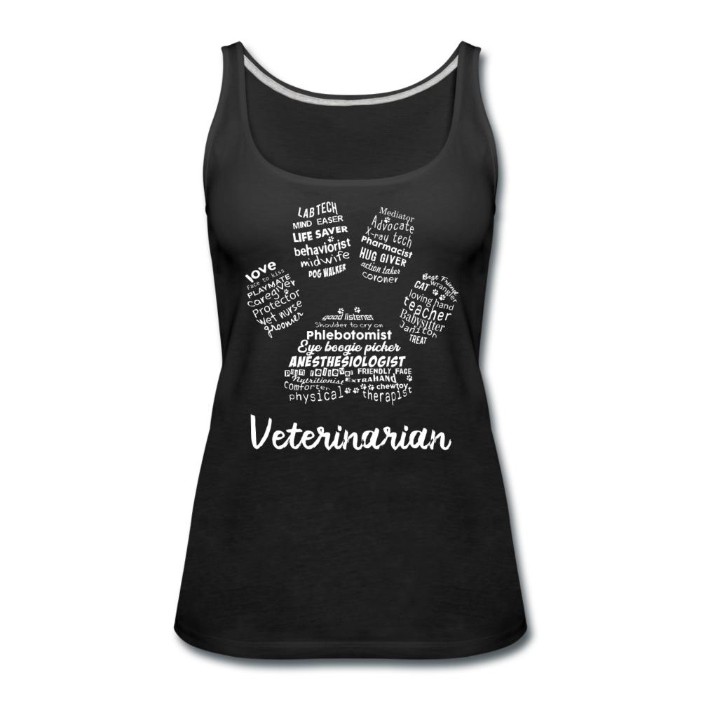 Veterinarian Paw Print Women's Tank Top-Women’s Premium Tank Top | Spreadshirt 917-I love Veterinary