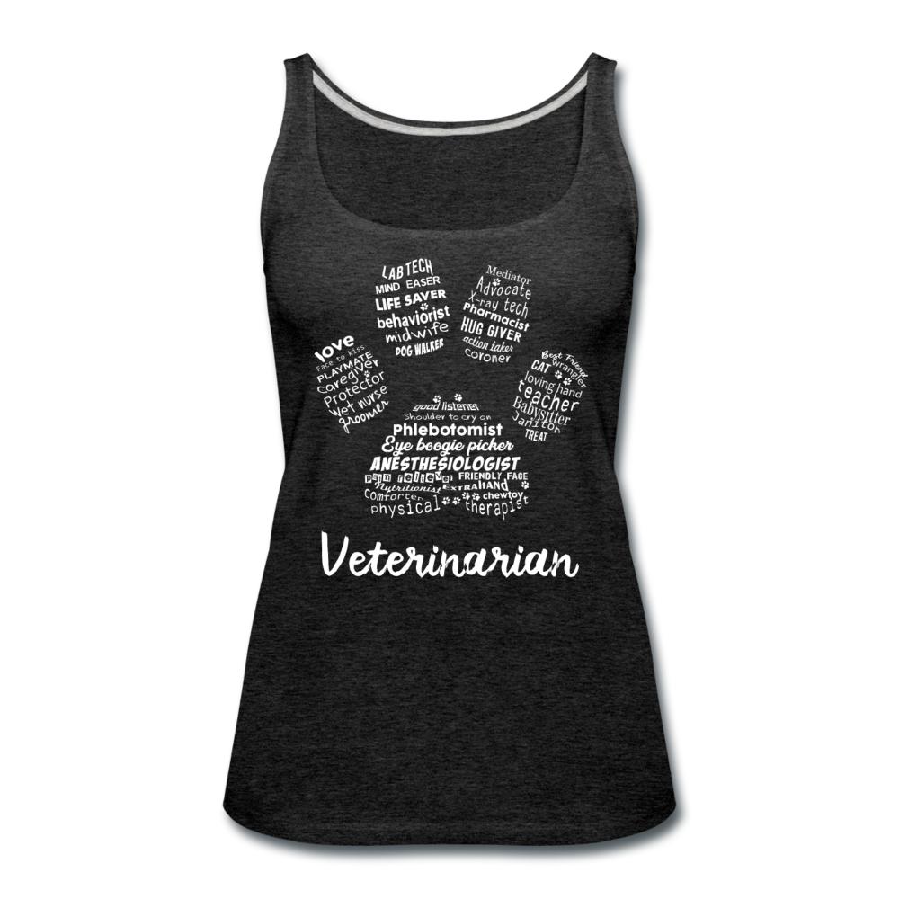 Veterinarian Paw Print Women's Tank Top-Women’s Premium Tank Top | Spreadshirt 917-I love Veterinary