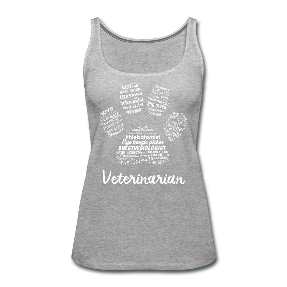 Veterinarian Paw Print Women's Tank Top-Women’s Premium Tank Top | Spreadshirt 917-I love Veterinary