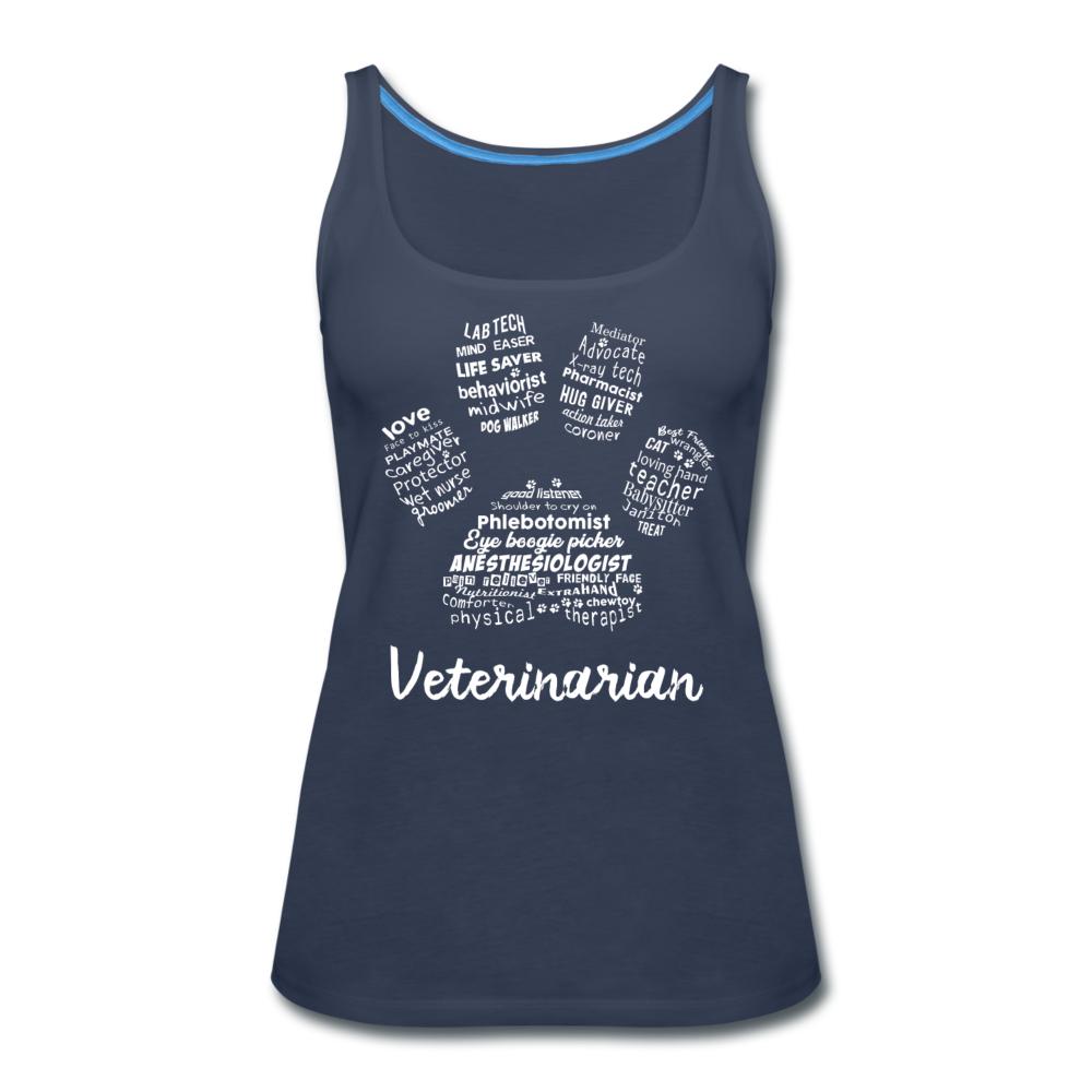 Veterinarian Paw Print Women's Tank Top-Women’s Premium Tank Top | Spreadshirt 917-I love Veterinary