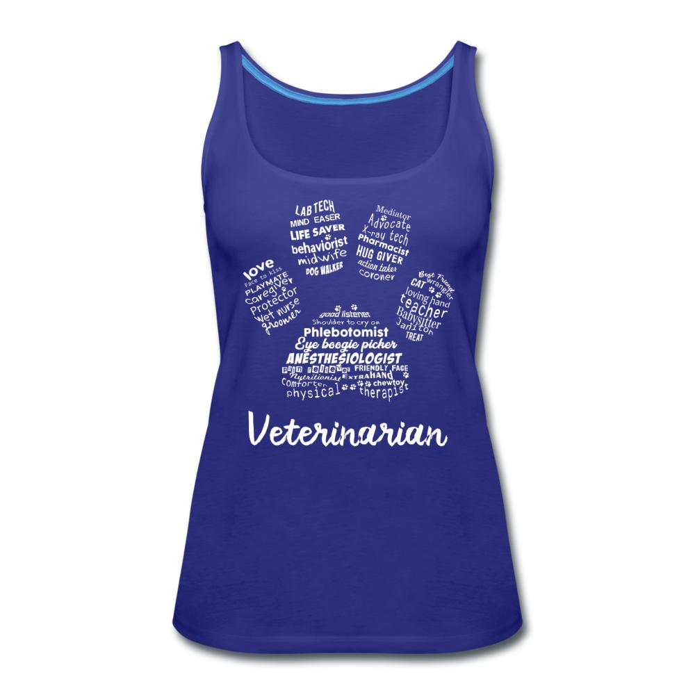 Veterinarian Paw Print Women's Tank Top-Women’s Premium Tank Top | Spreadshirt 917-I love Veterinary