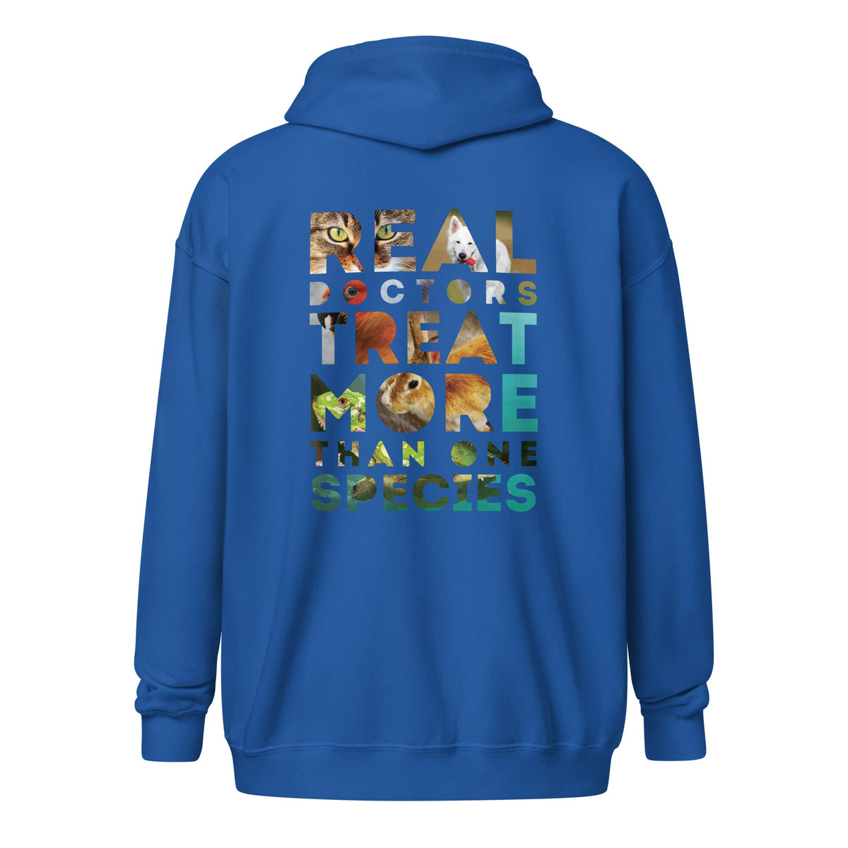 Veterinarian - Real doctors treat more than one species Unisex Zip Hoodie-Unisex Zip Hoodie | Gildan 18600-I love Veterinary