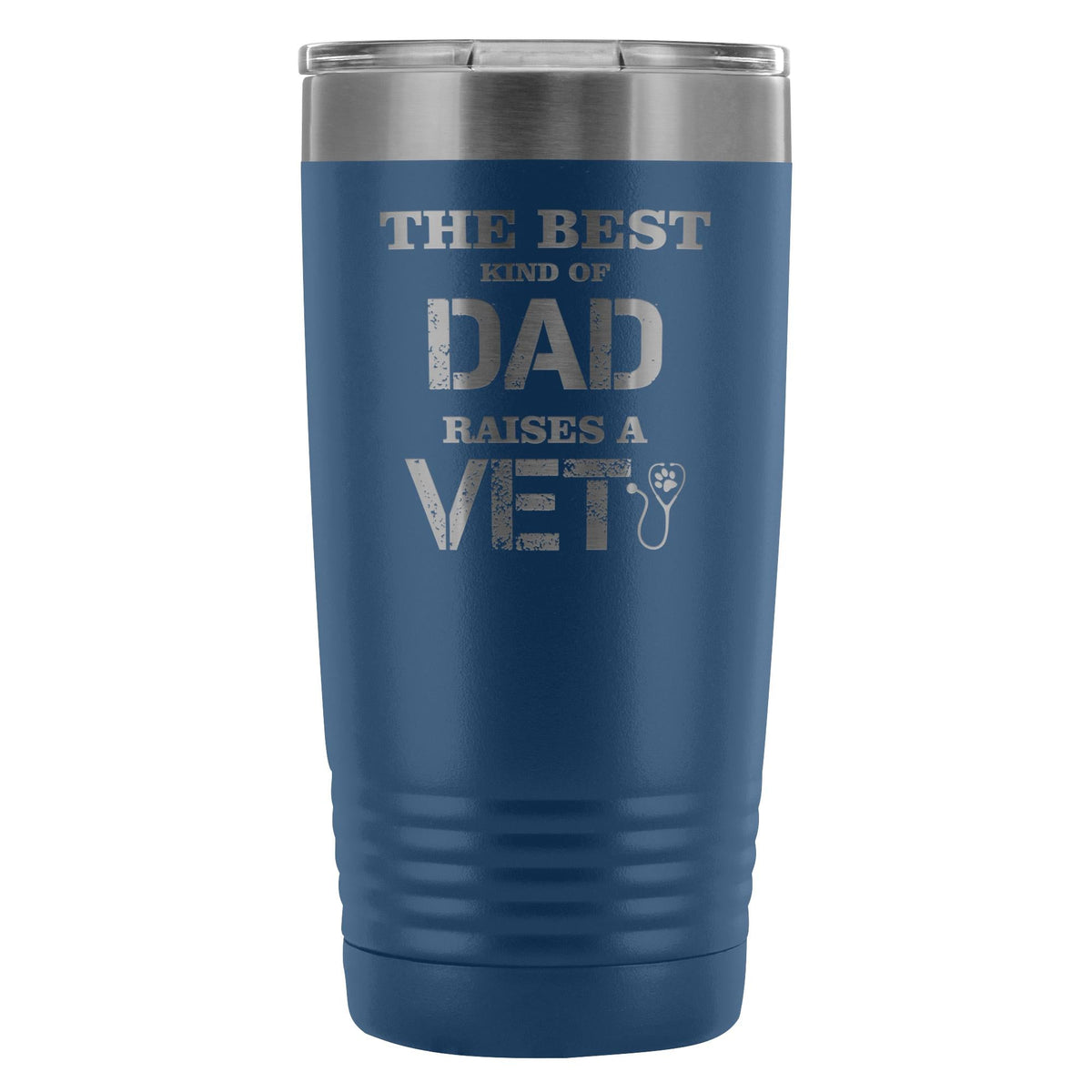 Veterinarian- The best kind of Dad raises a Vet 20oz Vacuum Tumbler-Tumblers-I love Veterinary