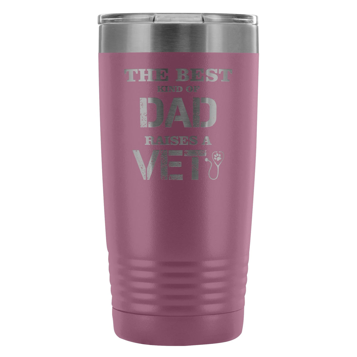 Veterinarian- The best kind of Dad raises a Vet 20oz Vacuum Tumbler-Tumblers-I love Veterinary