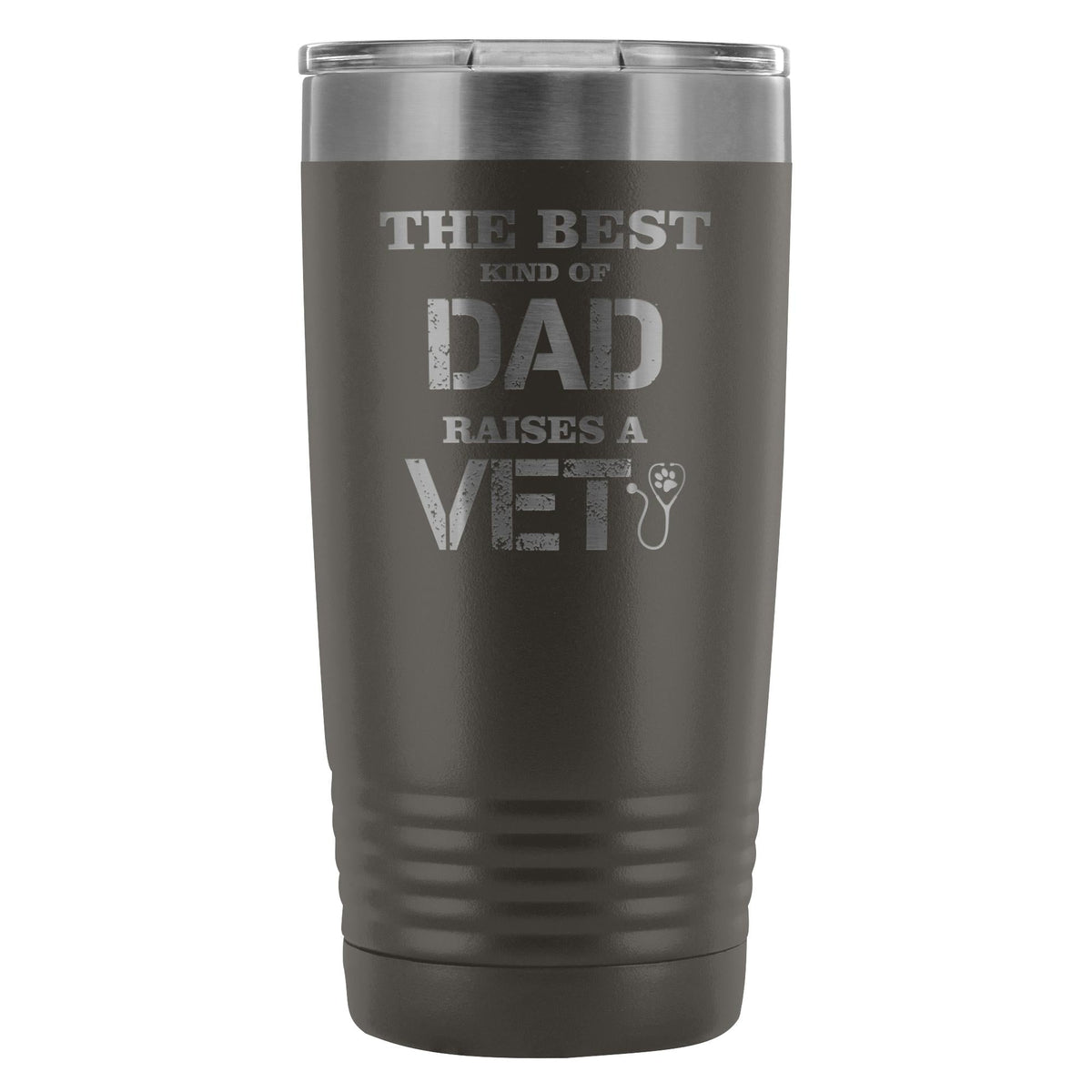 Veterinarian- The best kind of Dad raises a Vet 20oz Vacuum Tumbler-Tumblers-I love Veterinary