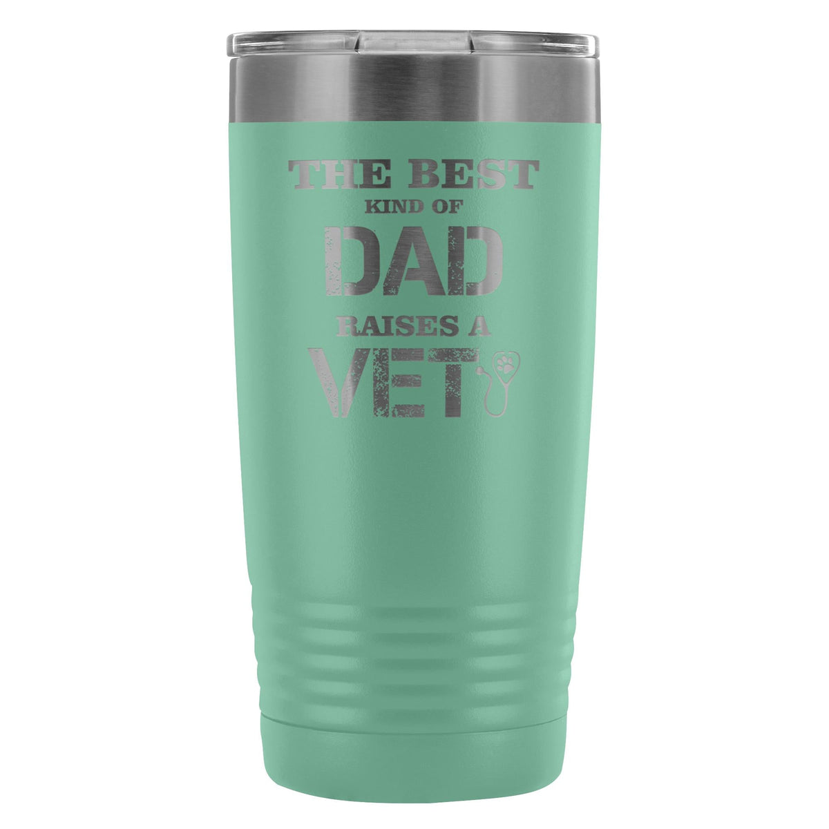 Veterinarian- The best kind of Dad raises a Vet 20oz Vacuum Tumbler-Tumblers-I love Veterinary
