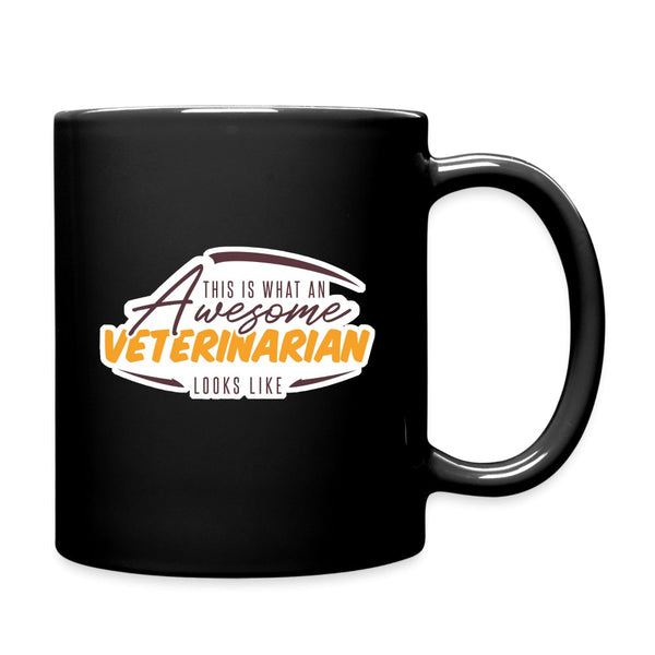 Veterinarian - This is what an AWESOME veterinarian looks like 11oz Black Mug-Full Color Mug | BestSub B11Q-I love Veterinary