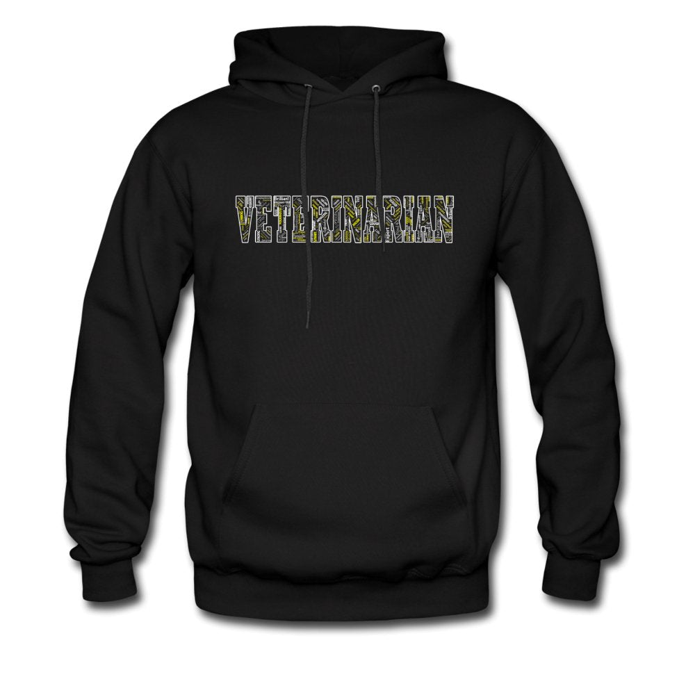 Veterinarian Typography Unisex Hoodie-Men's Hoodie | Hanes P170-I love Veterinary