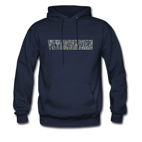 Veterinarian Typography Unisex Hoodie-Men's Hoodie | Hanes P170-I love Veterinary