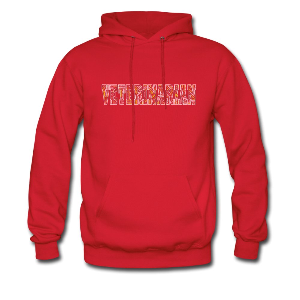 Veterinarian Typography Unisex Hoodie-Men's Hoodie | Hanes P170-I love Veterinary