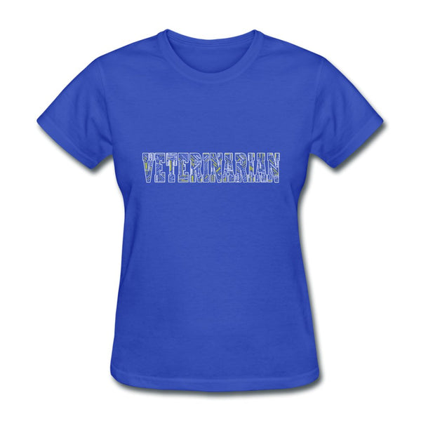 Veterinarian Typography Women's T-Shirt-Women's T-Shirt | Fruit of the Loom L3930R-I love Veterinary