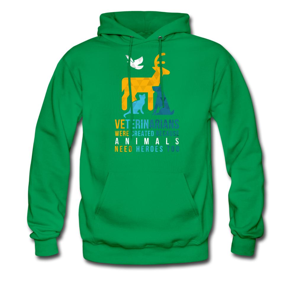 Veterinarians were created because animals need heroes too Unisex Hoodie-Men's Hoodie | Hanes P170-I love Veterinary