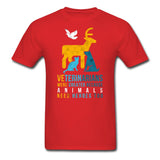 Veterinarians were created because animals need heroes too Unisex T-shirt-Unisex Classic T-Shirt | Fruit of the Loom 3930-I love Veterinary