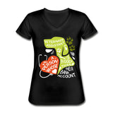 Veterinary Assistant is a person whose heart is bigger than his bank account Women's V-Neck T-Shirt-Women's V-Neck T-Shirt | Fruit of the Loom L39VR-I love Veterinary