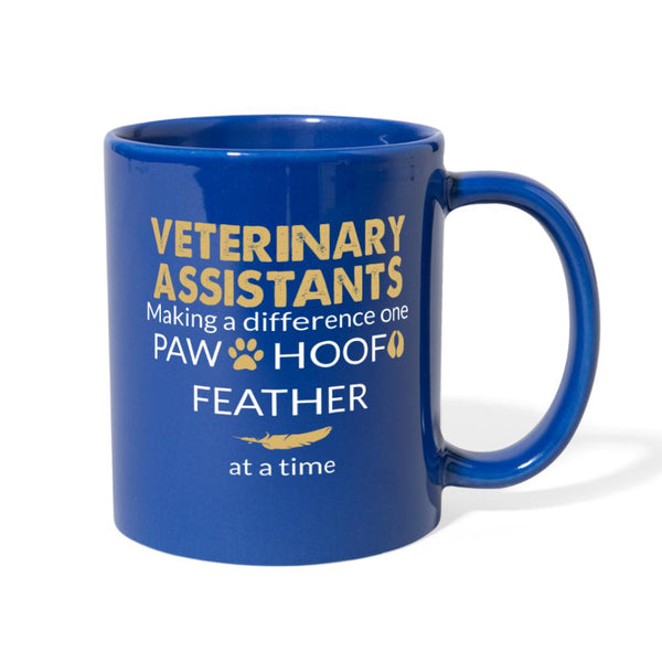Veterinary Assistants making a difference Paw, Hoof, Feather at a time Full Color Mug-Full Color Mug | BestSub B11Q-I love Veterinary