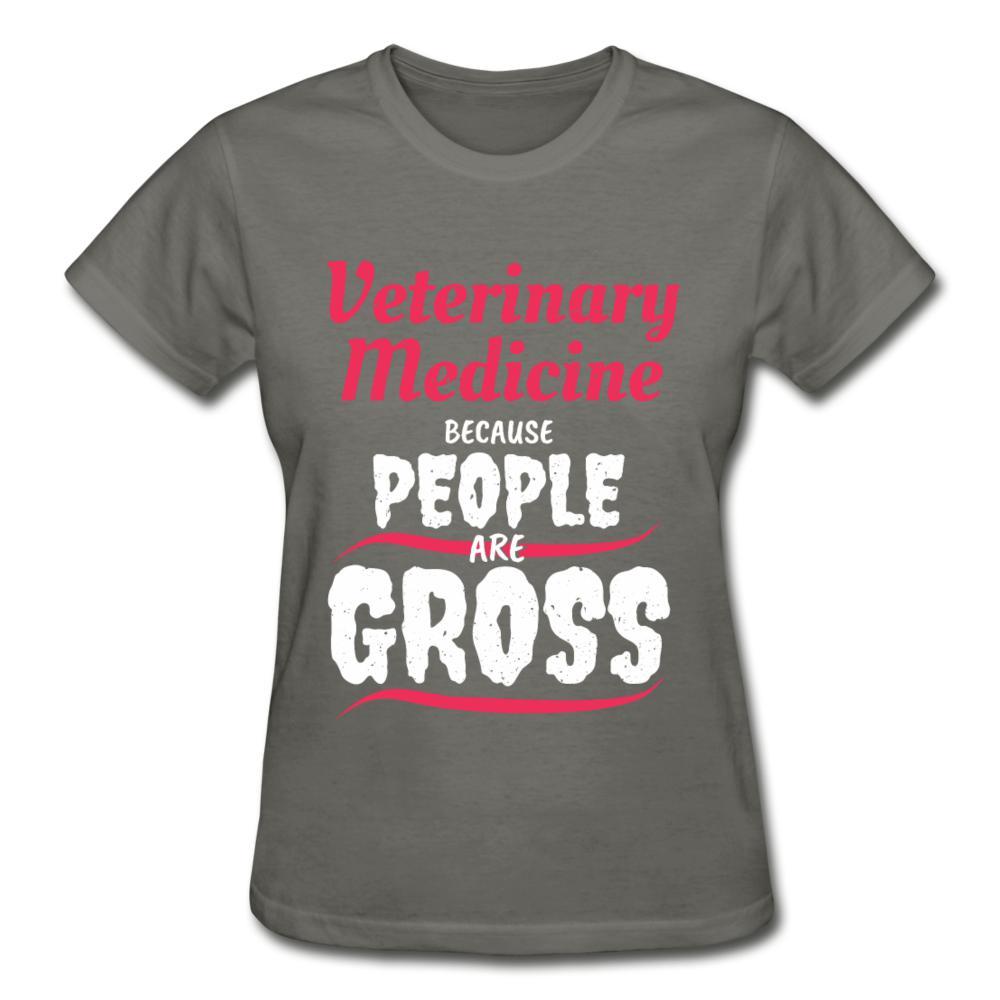 Veterinary because people are Gross Gildan Ultra Cotton Ladies T-Shirt-Ultra Cotton Ladies T-Shirt | Gildan G200L-I love Veterinary