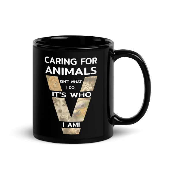 Veterinary - Caring for animals Black Glossy Mug-Black Glossy Mug-I love Veterinary