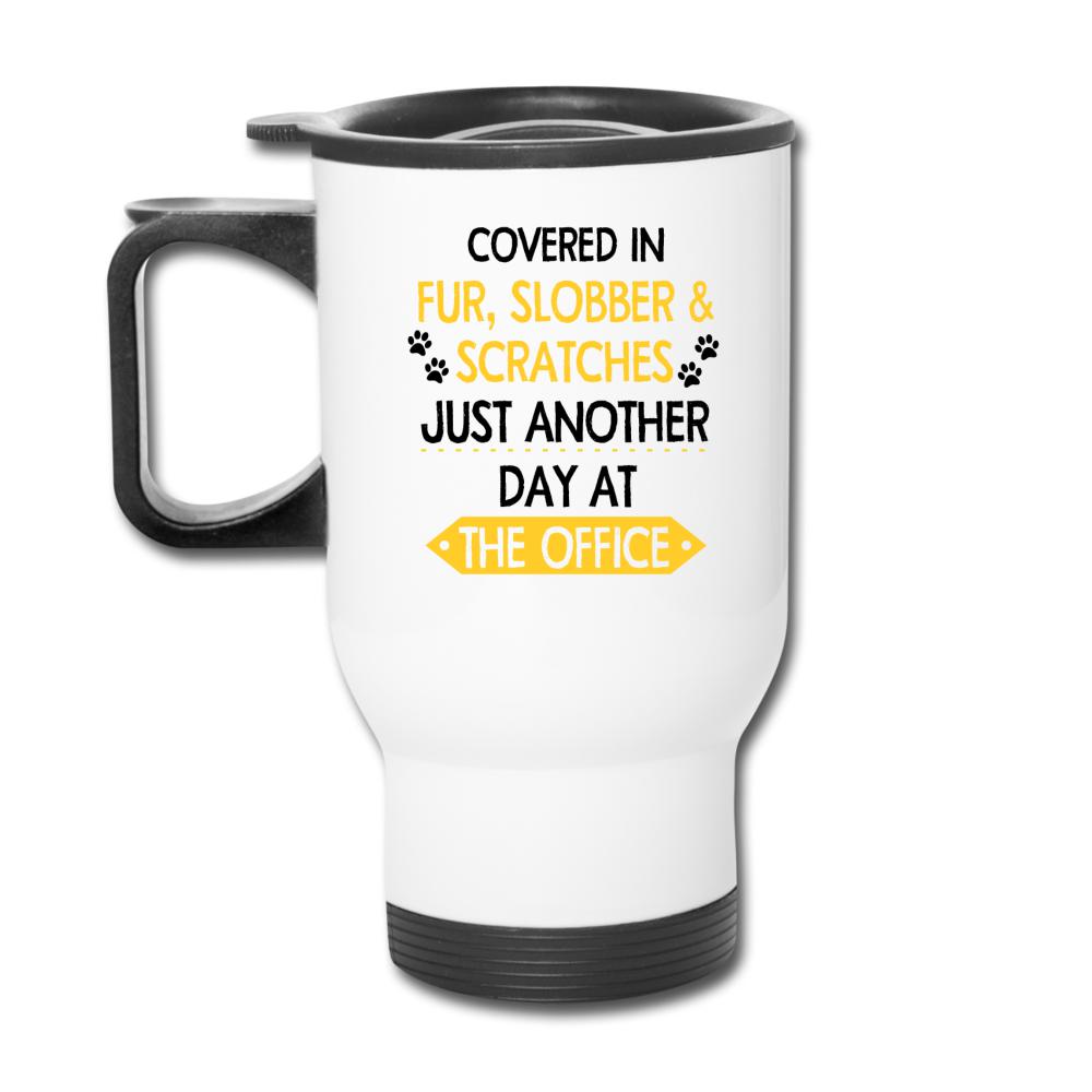 Veterinary - Fur, Slobber, Scratches 14oz Travel Mug-Travel Mug | BestSub B4QC2-I love Veterinary