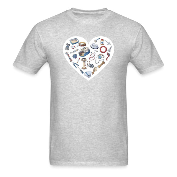 Veterinary Heart Unisex T-shirt-Unisex Classic T-Shirt | Fruit of the Loom 3930-I love Veterinary