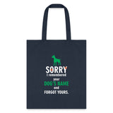 Veterinary - I remembered your dogs name Cotton Tote Bag-Tote Bag | Q-Tees Q800-I love Veterinary