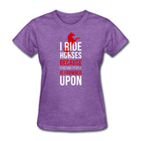 Veterinary- I ride Horses because punching people is frowned upon Women's T-Shirt-Women's T-Shirt | Fruit of the Loom L3930R-I love Veterinary