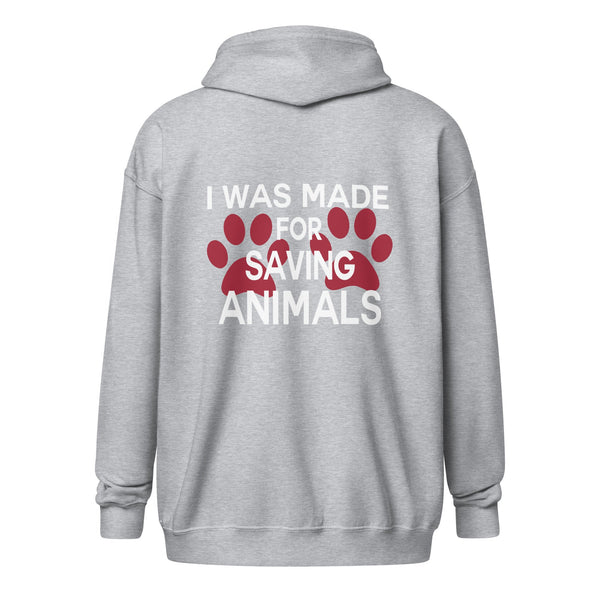 Veterinary - I was made for saving animals Unisex heavy blend zip hoodie-I love Veterinary